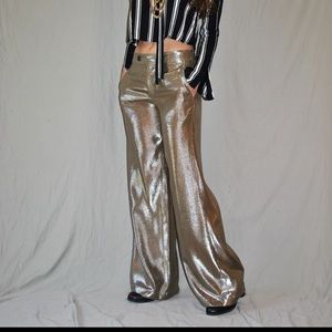 Derek Lam Gold Lame Wide Leg Pants!